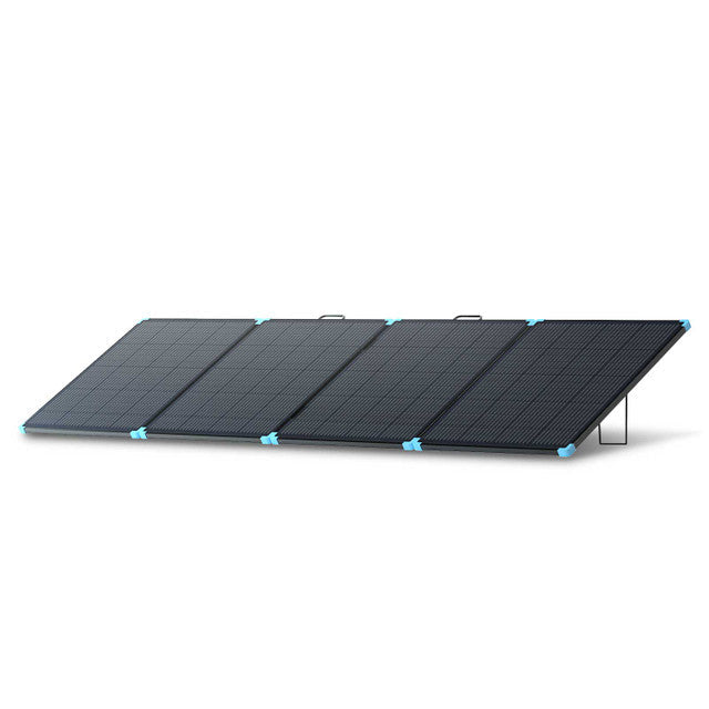 Foldable solar panel on a white background