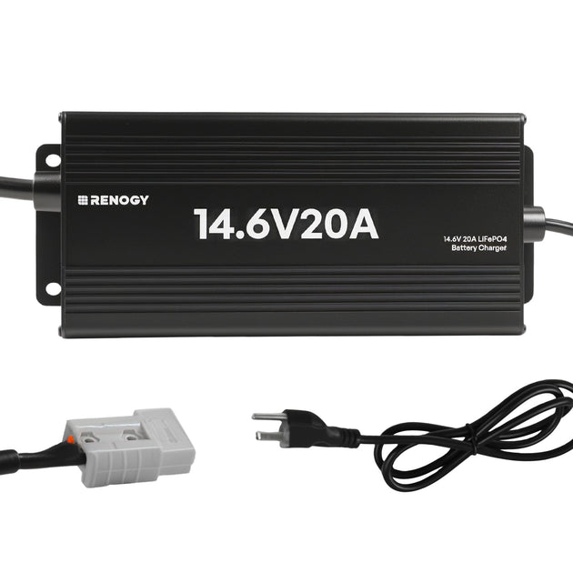 Renogy 12V 20A 24V 10A AC-to-DC LFP Portable Battery Charger