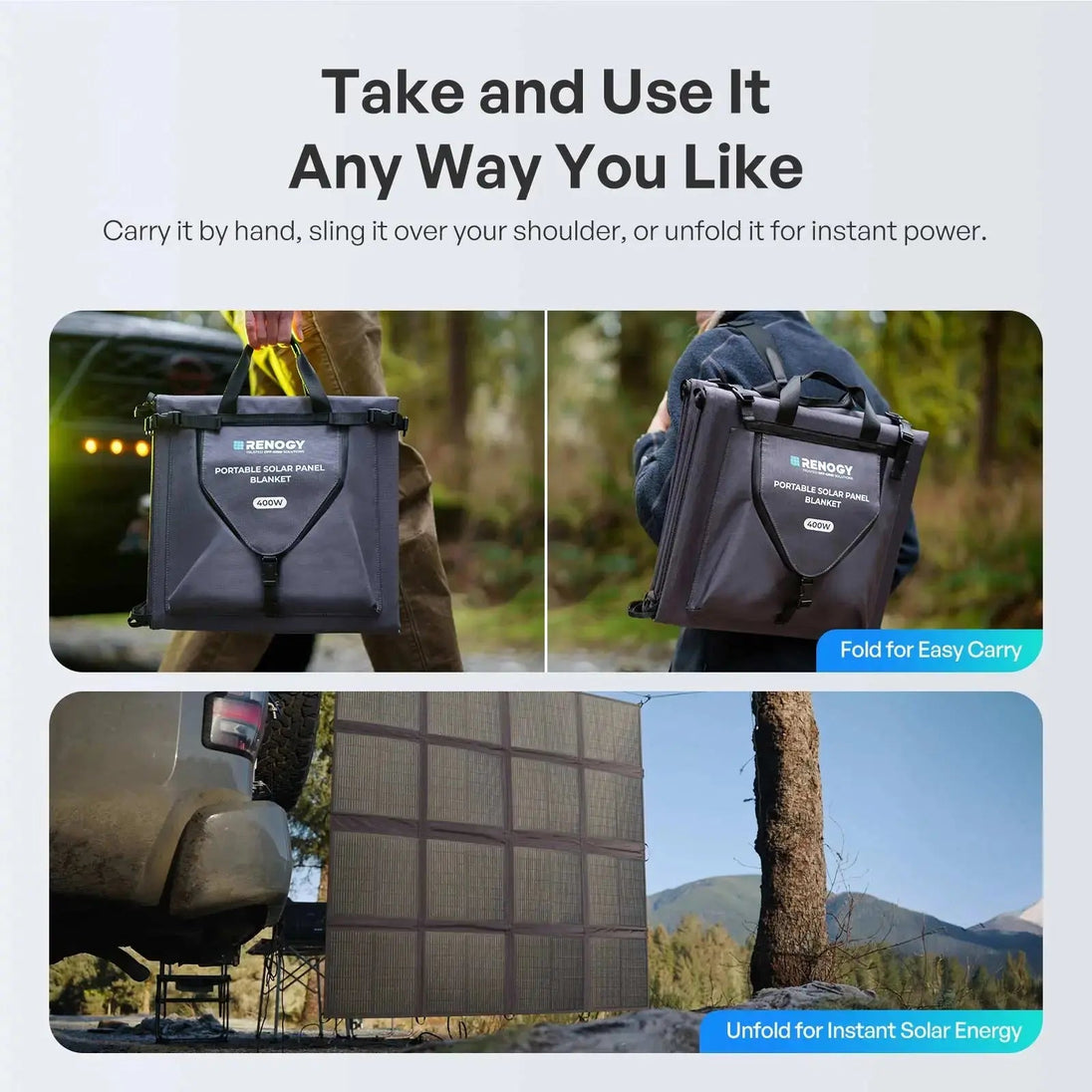 Renogy 200 400W N-Type Portable Solar Panel Blanket