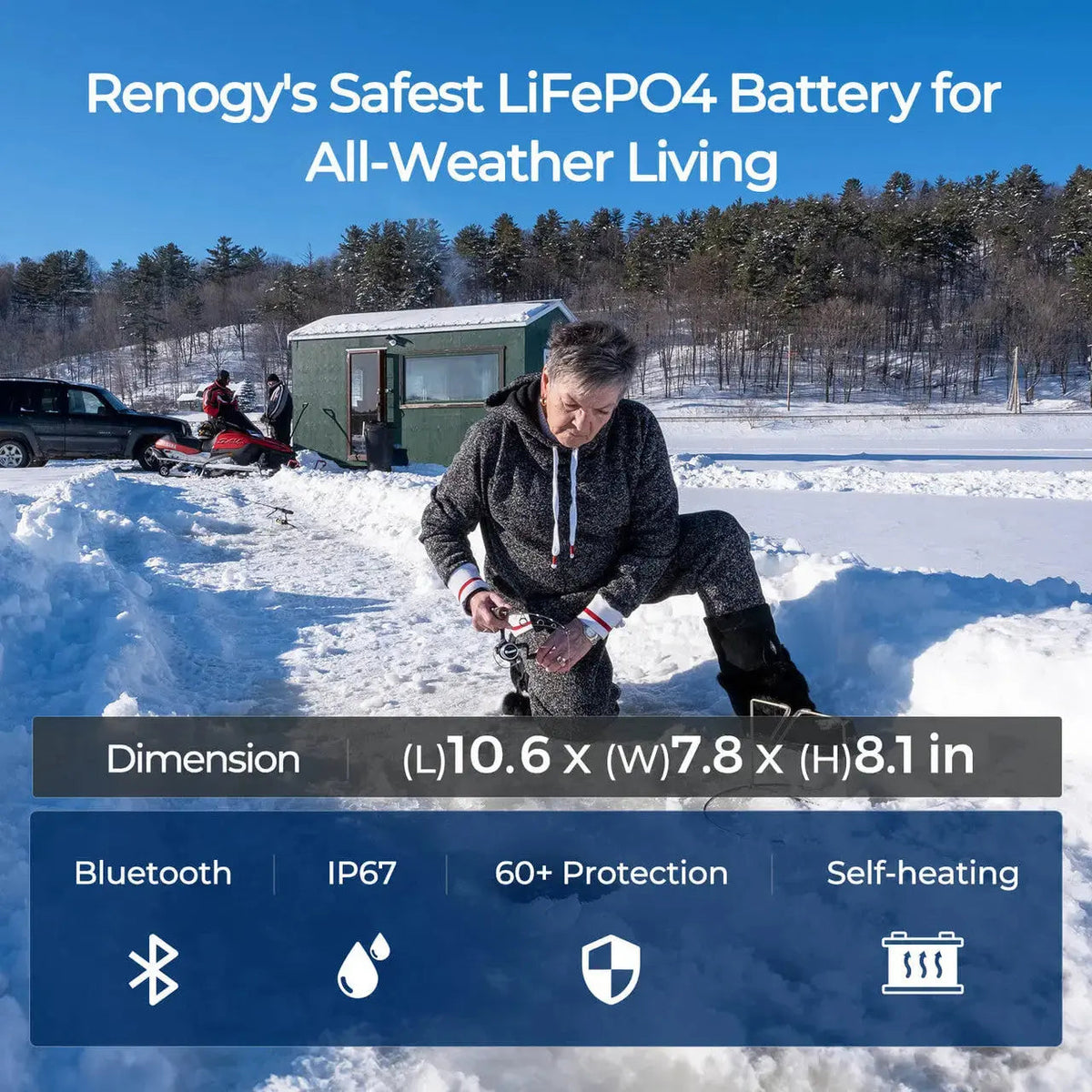 Renogy 12V 200Ah Smart LiFePO4 Battery Pro Series