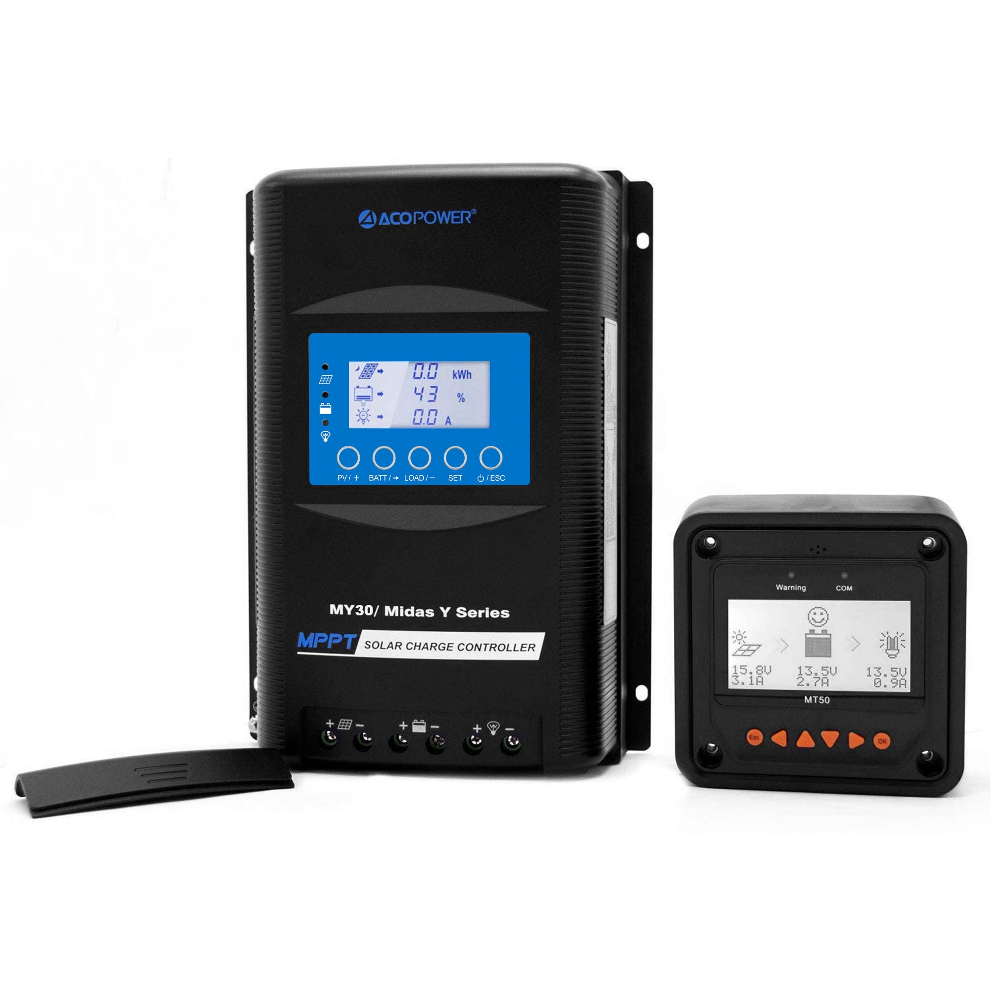 ACOPOWER Midas 30 Amp MPPT Solar Charge Controller with MT-50