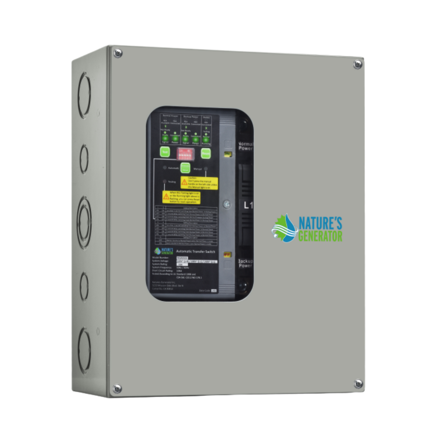 Nature's Generator 50A Compact Automatic Transfer Switch for Home, RV & Marine