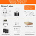 Packing list and sizes for a Naturnest Rooftop Tent Sirius 1 plus with illustrations and measurements.