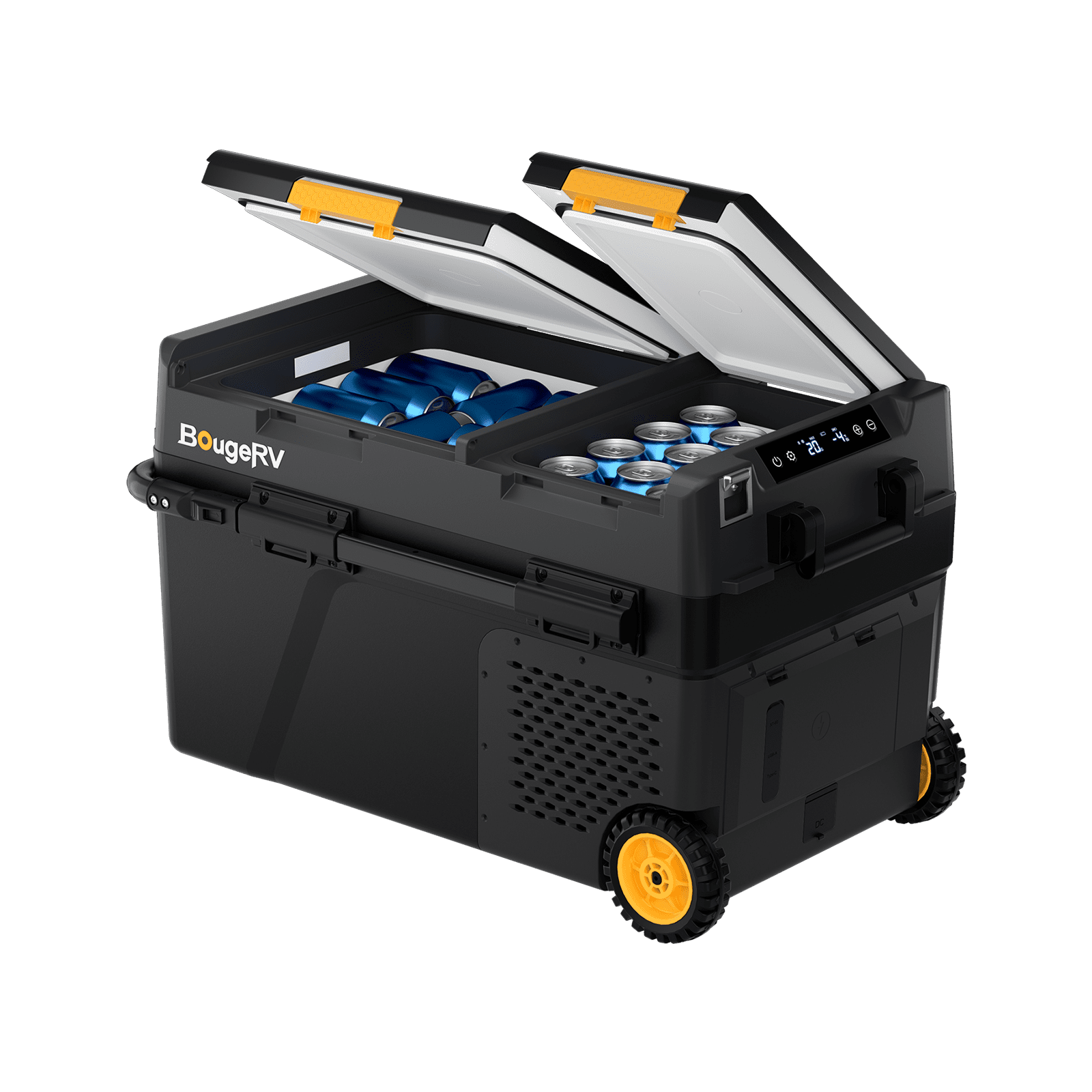 BougeRV New CRD2 V2.0 43QT Dual Zone 12V Portable Fridge with 240Wh Battery