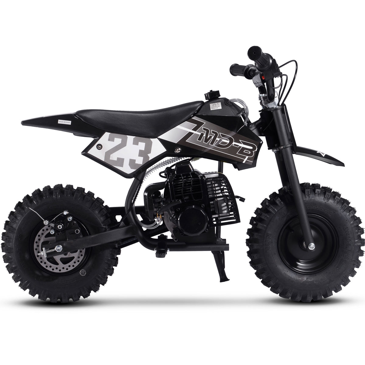 MotoTec Big Supermoto 50cc 2-Stroke Kids Dirt Bike - Recreational Off-Road Use Only