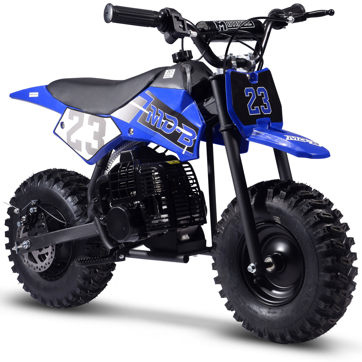 MotoTec Big Supermoto 50cc 2-Stroke Kids Dirt Bike - Recreational Off-Road Use Only
