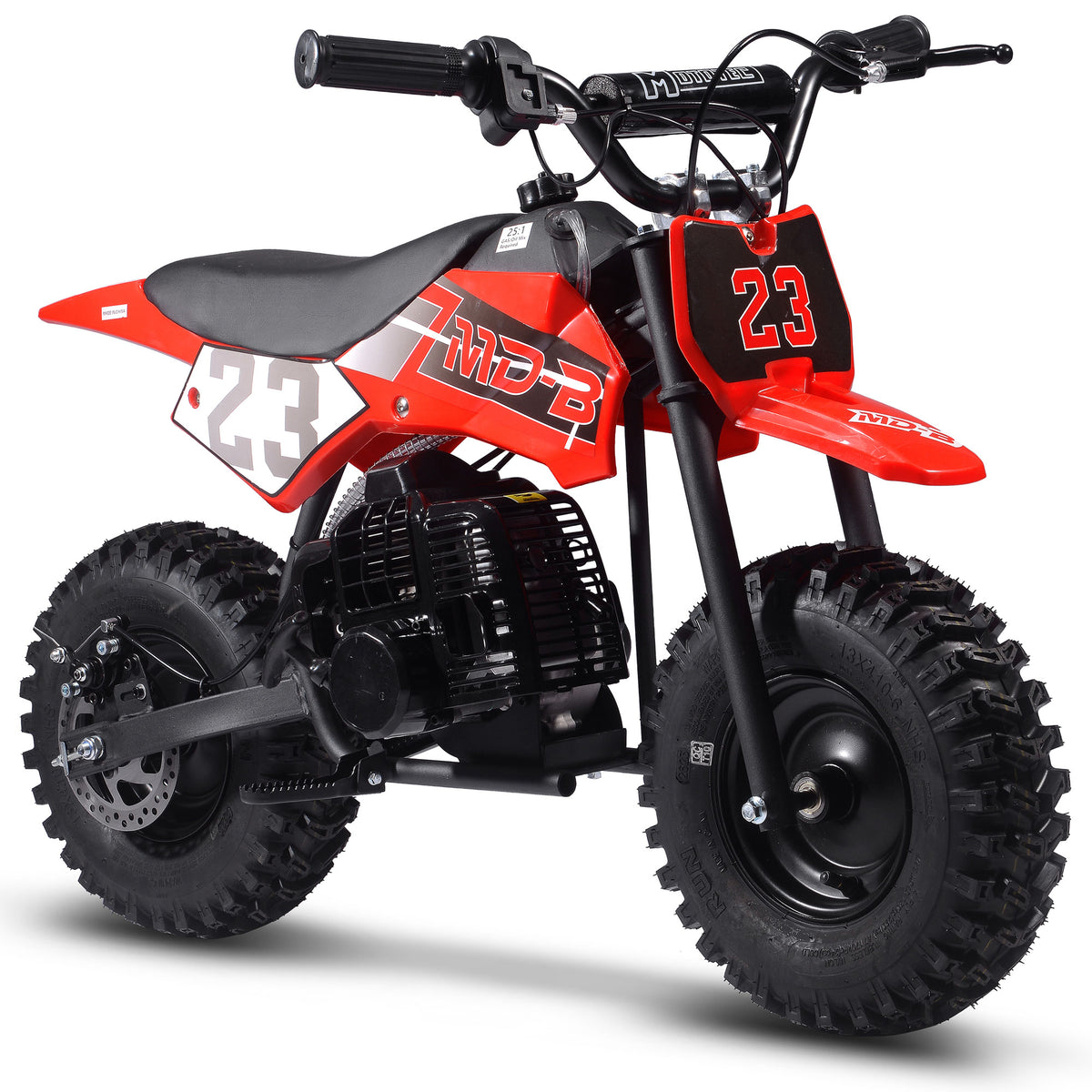 MotoTec Big Supermoto 50cc 2-Stroke Kids Dirt Bike - Recreational Off-Road Use Only