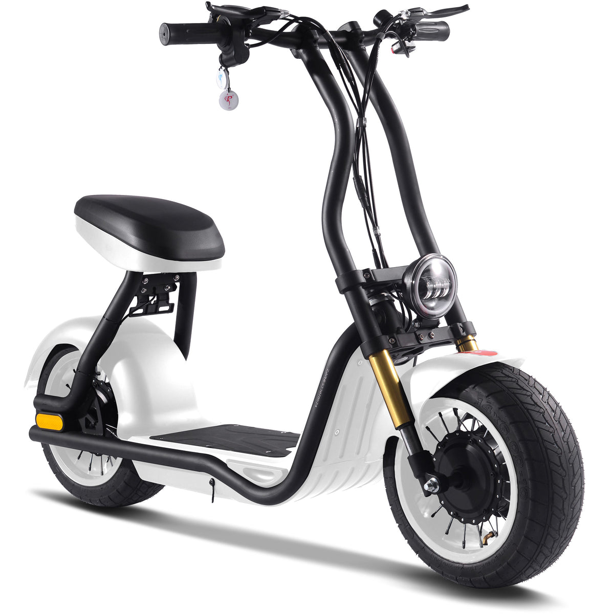 MotoTec Diablo 48v 1000w Lithium Electric Scooter White