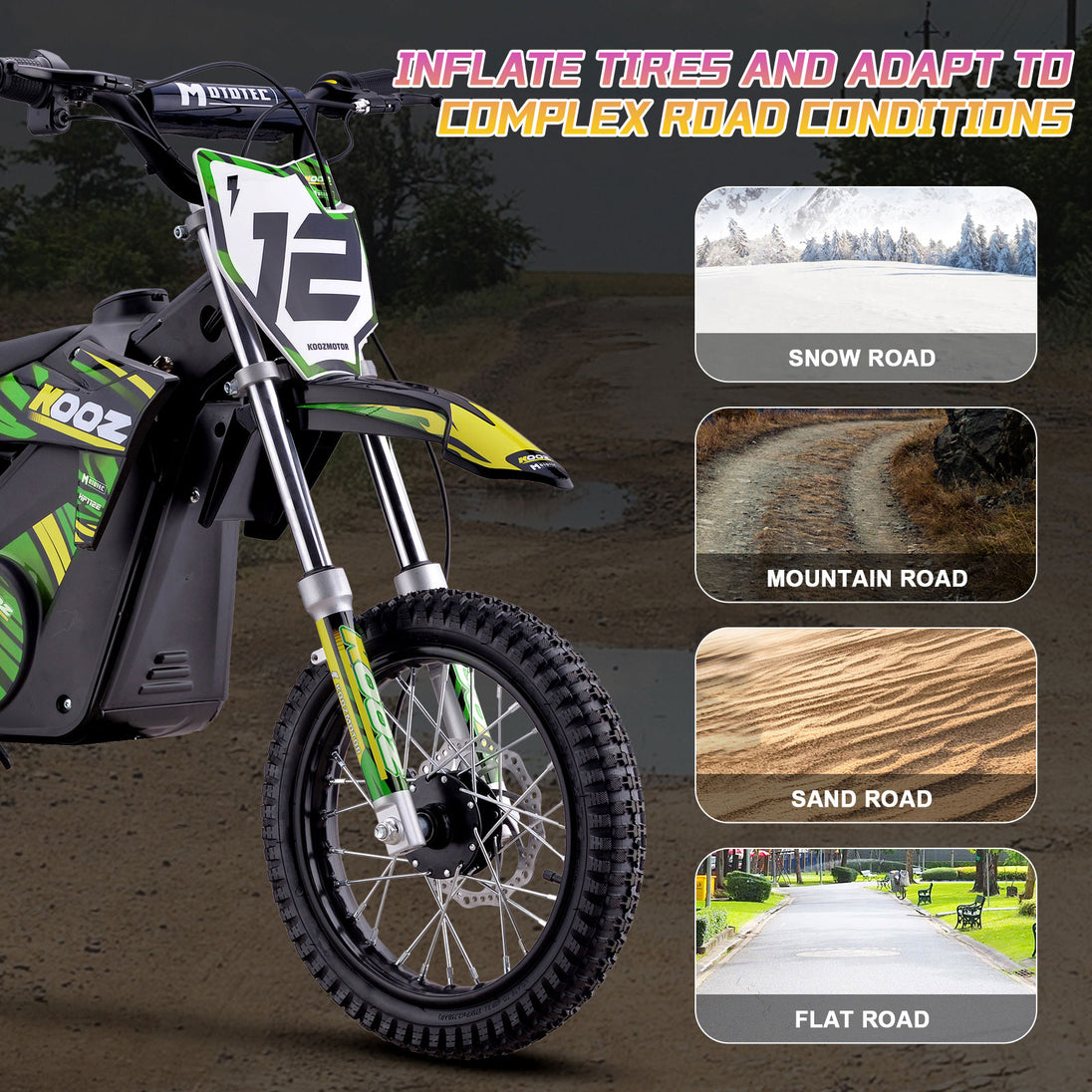 MotoTec 36v 1000w (HP112E) Electric Dirt Bike