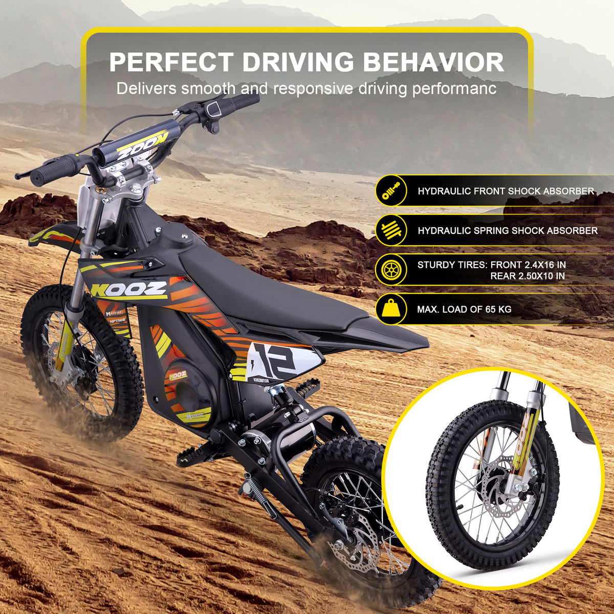 MotoTec 36v 1000w (HP112E) Electric Dirt Bike