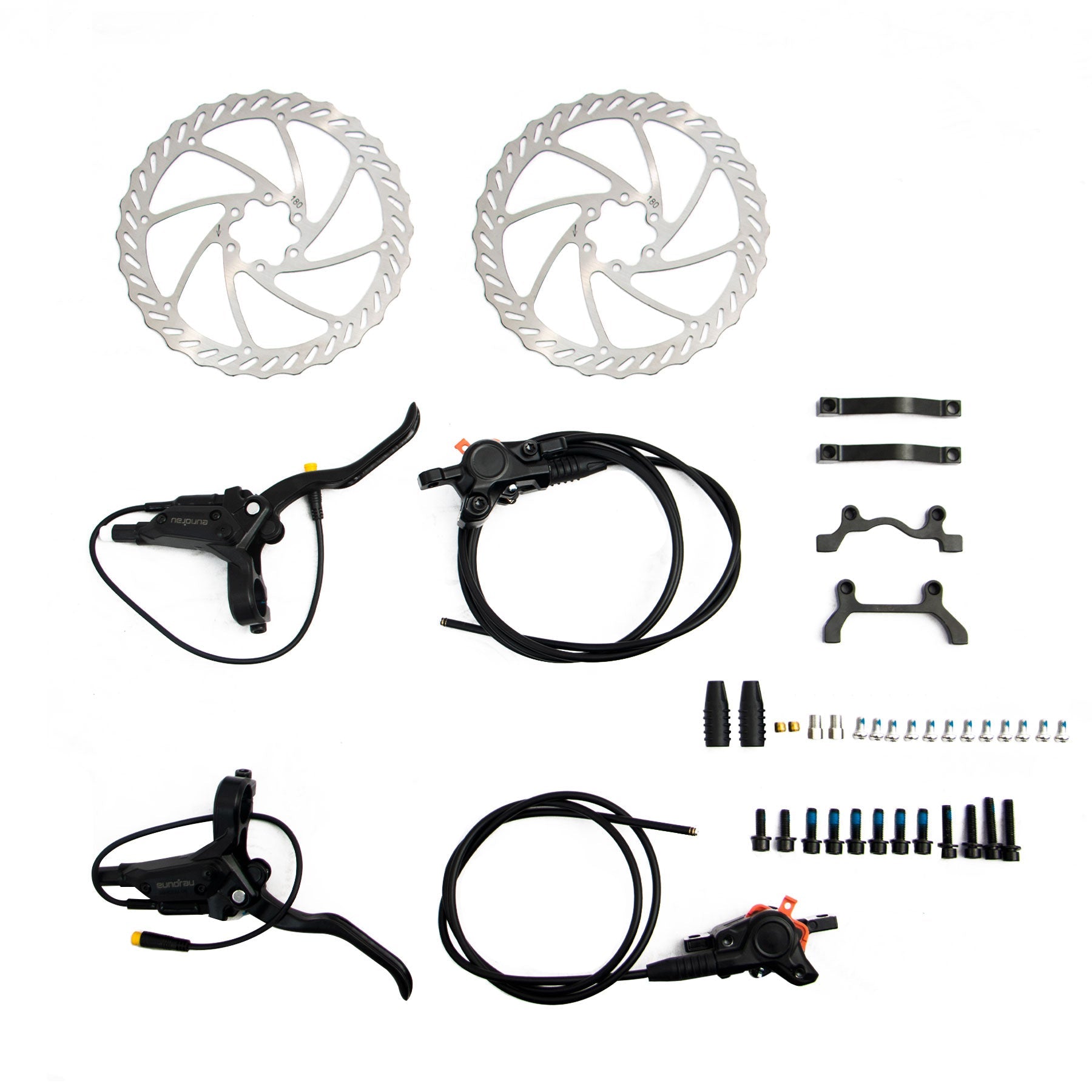 Eunorau 2-Piston 2.0 Hydraulic Brake Set with 180mm Disc Rotors