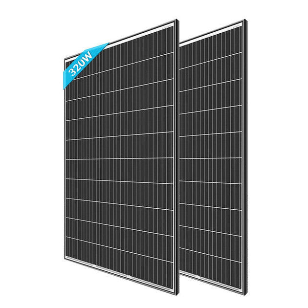 Two solar panels with a 320W label on a white background