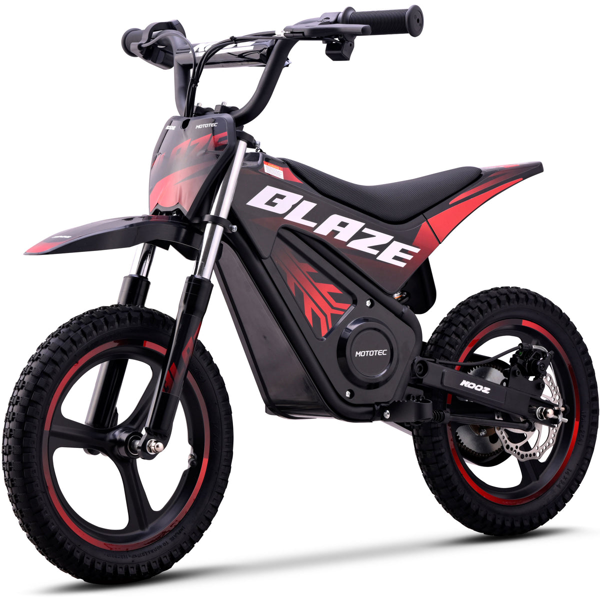 MotoTec 36v 350w Blaze Electric Dirt Bike - Recreational Off-Road Use Only