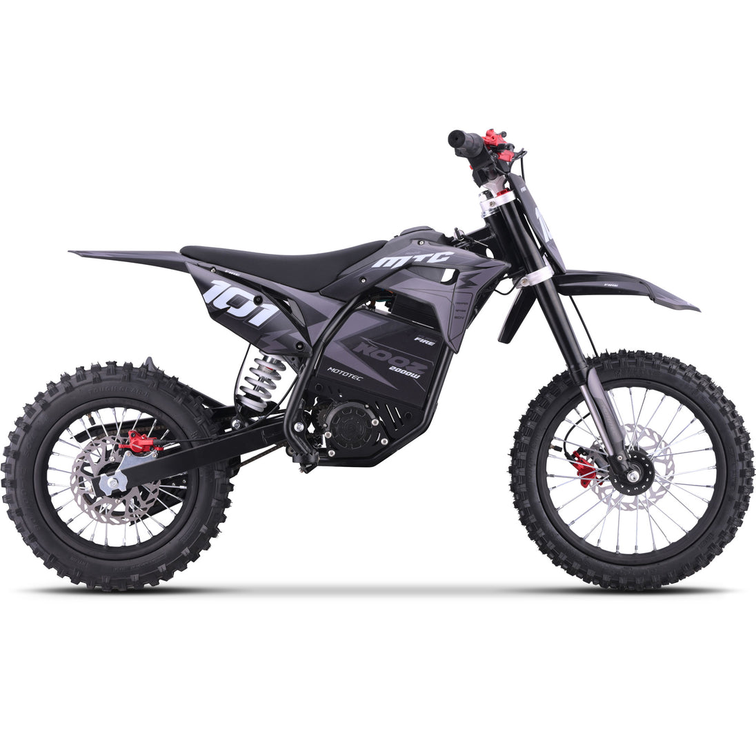 MotoTec 60v 2000w Pro Electric Dirt Bike Lithium (HP115E) - Recreational Off-Road Use Only