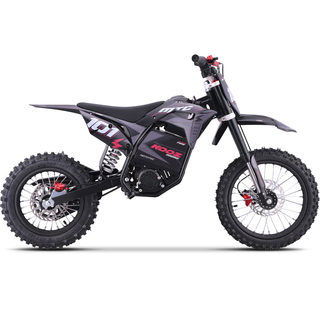 MotoTec 60v 2000w Pro Electric Dirt Bike Lithium (HP115E) - Recreational Off-Road Use Only