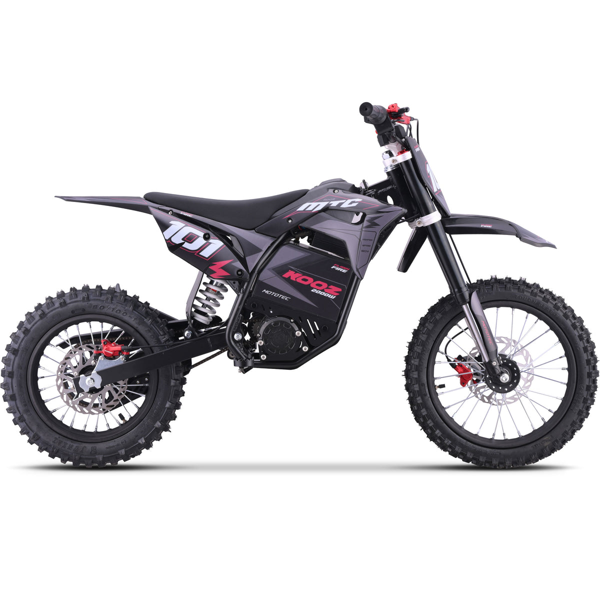 MotoTec 60v 2000w Pro Electric Dirt Bike Lithium (HP115E) - Recreational Off-Road Use Only
