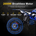 MotoTec 60v 2000w Pro Electric Dirt Bike Lithium (HP115E) - Recreational Off-Road Use Only