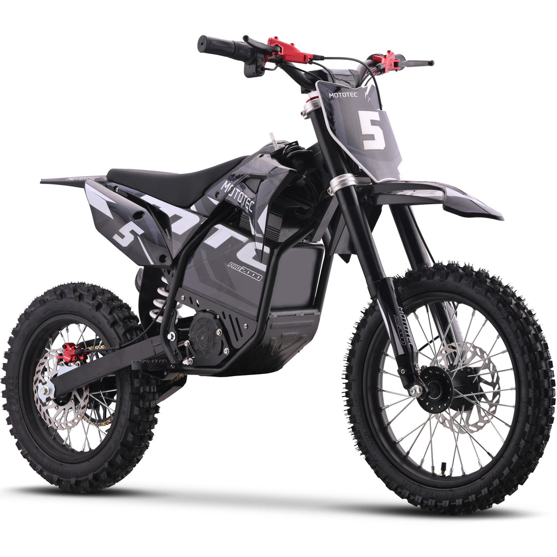 MotoTec 60v Pro Electric Dirt Bike 2000w Lithium Grey