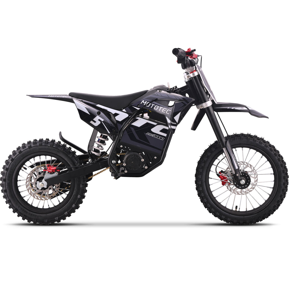 MotoTec 60v Pro Electric Dirt Bike 2000w Lithium Grey