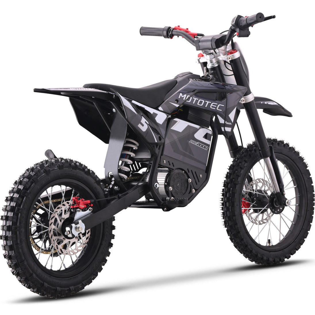 MotoTec 60v Pro Electric Dirt Bike 2000w Lithium Grey