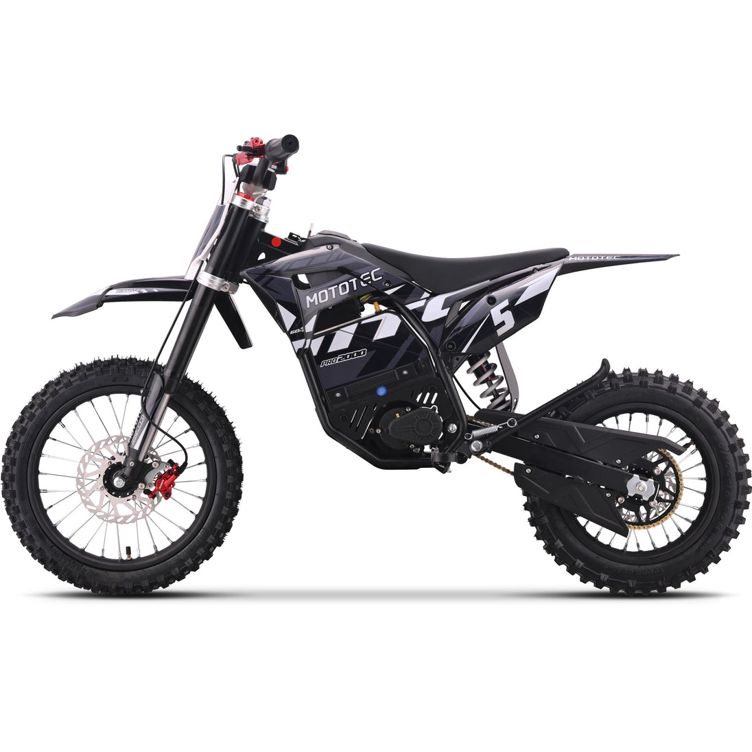 MotoTec 60v Pro Electric Dirt Bike 2000w Lithium Grey