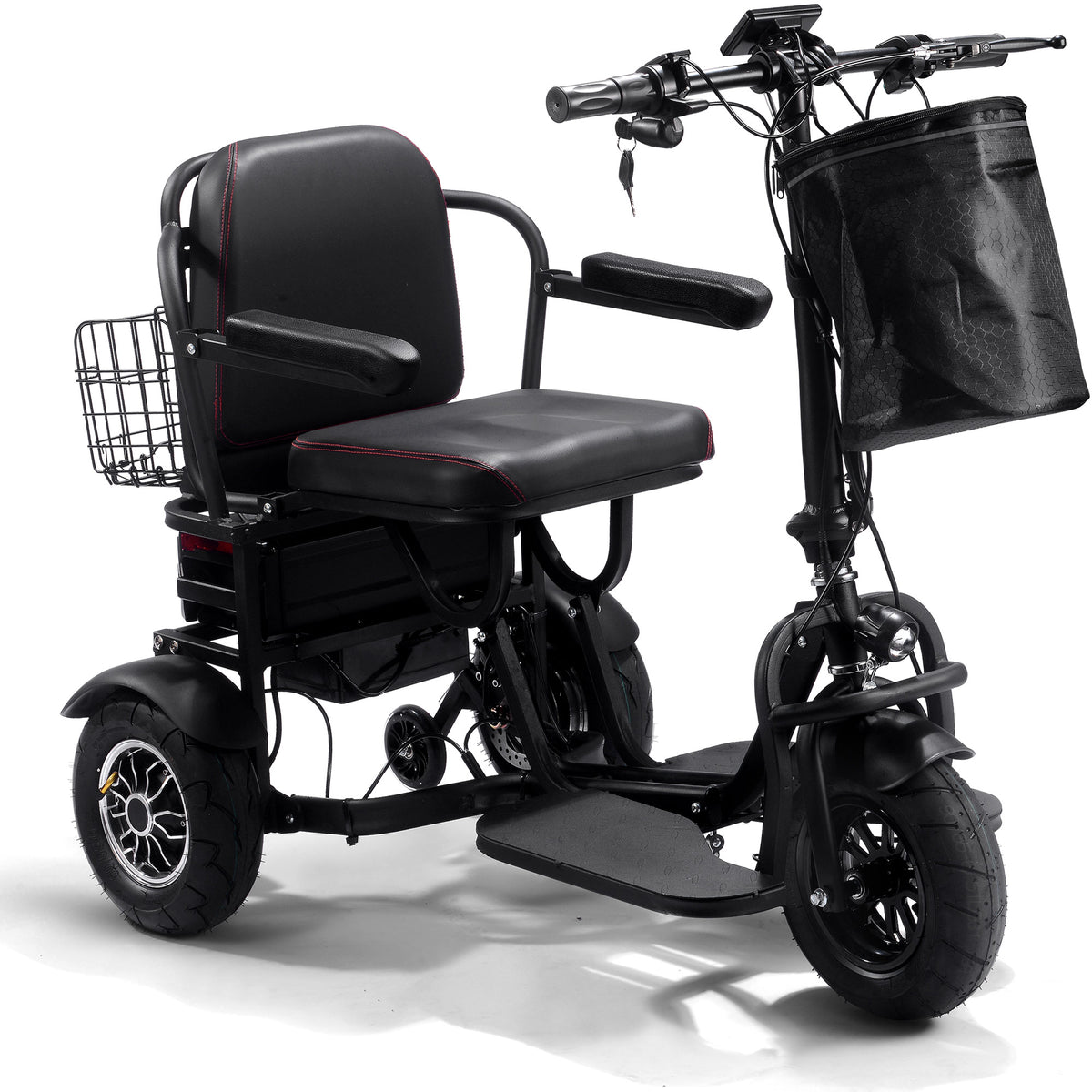 MotoTec Folding Mobility Electric Trike 48v 1000w Dual Motor Lithium