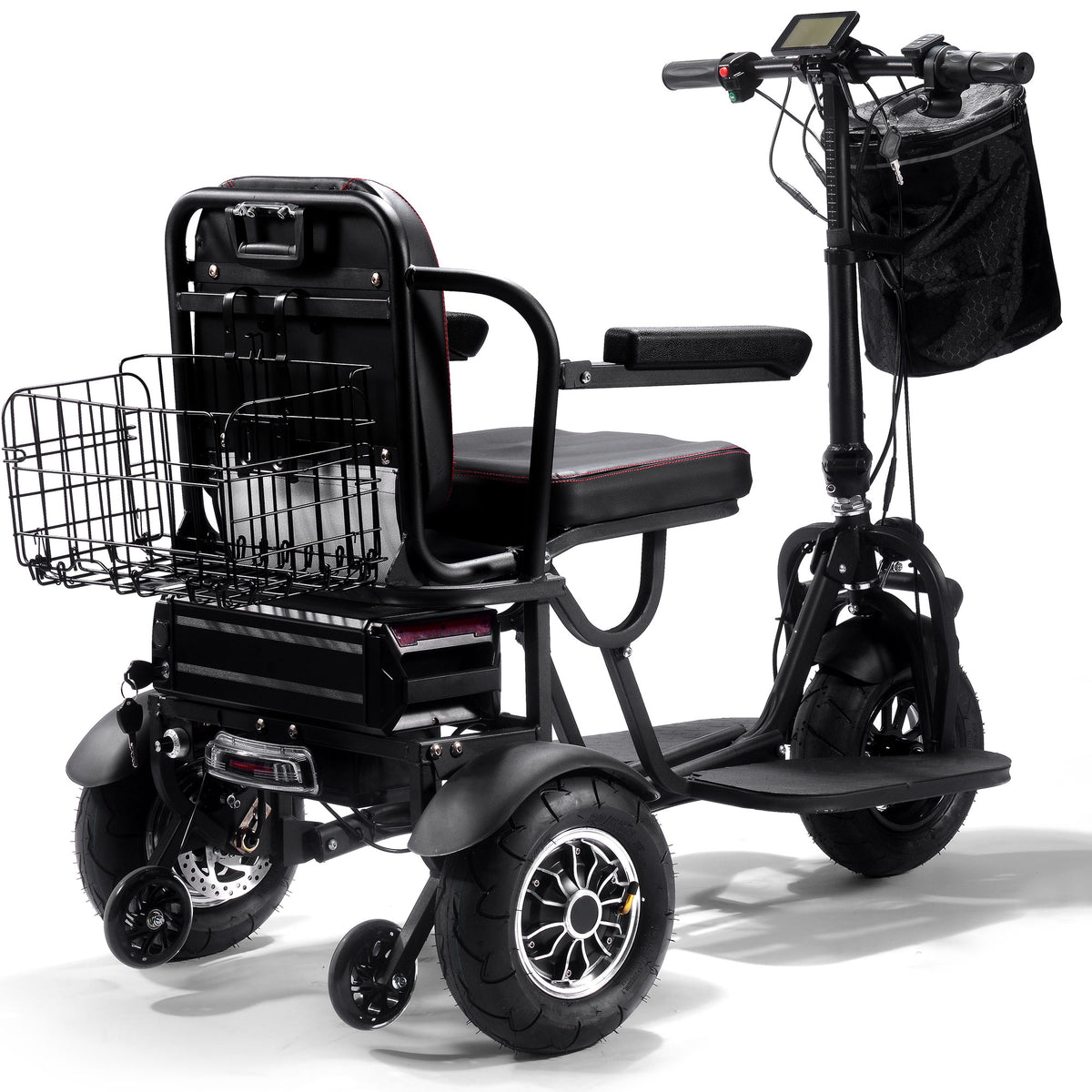 MotoTec Folding Mobility Electric Trike 48v 1000w Dual Motor Lithium
