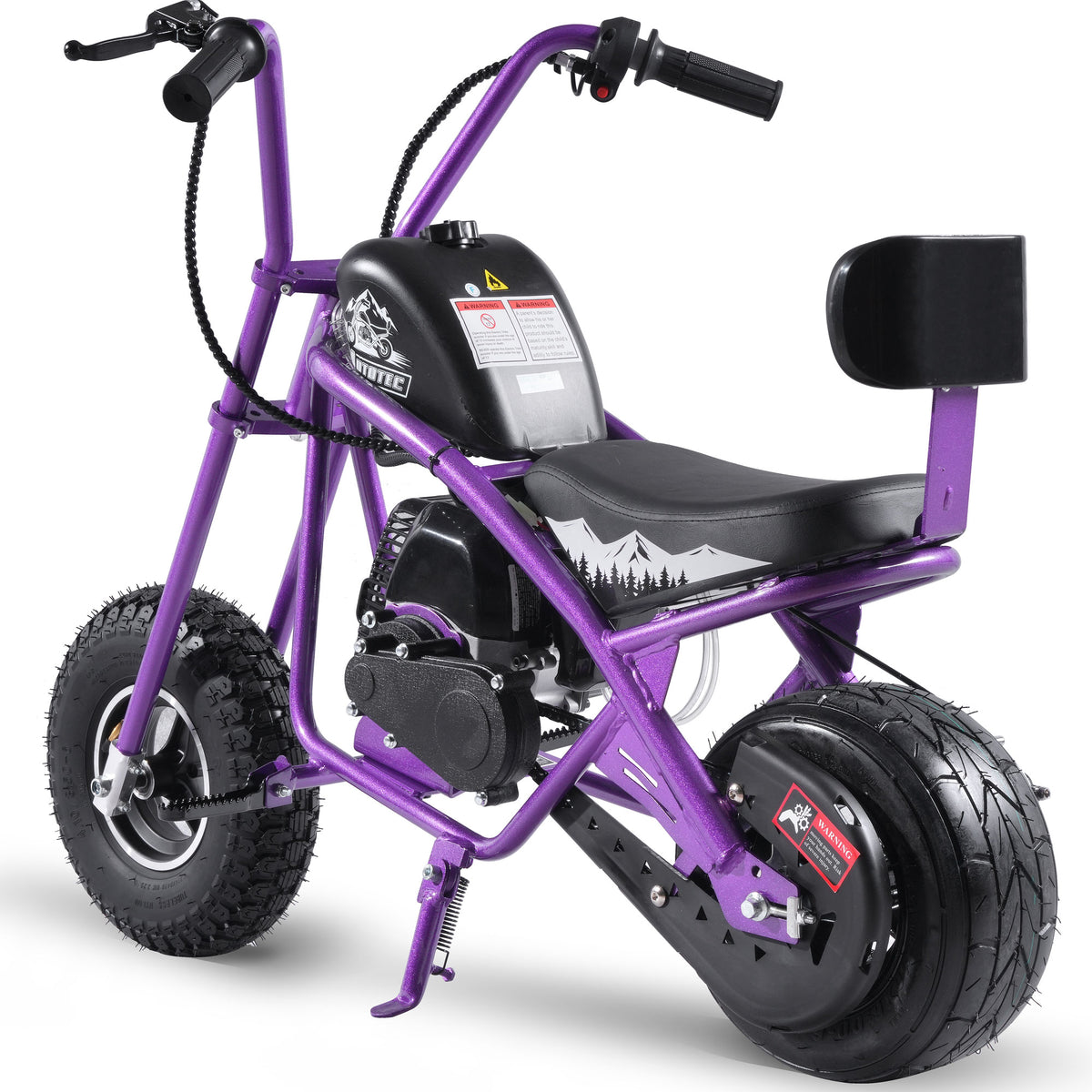 MotoTec 49cc Gas Mini Chopper V2 Purple