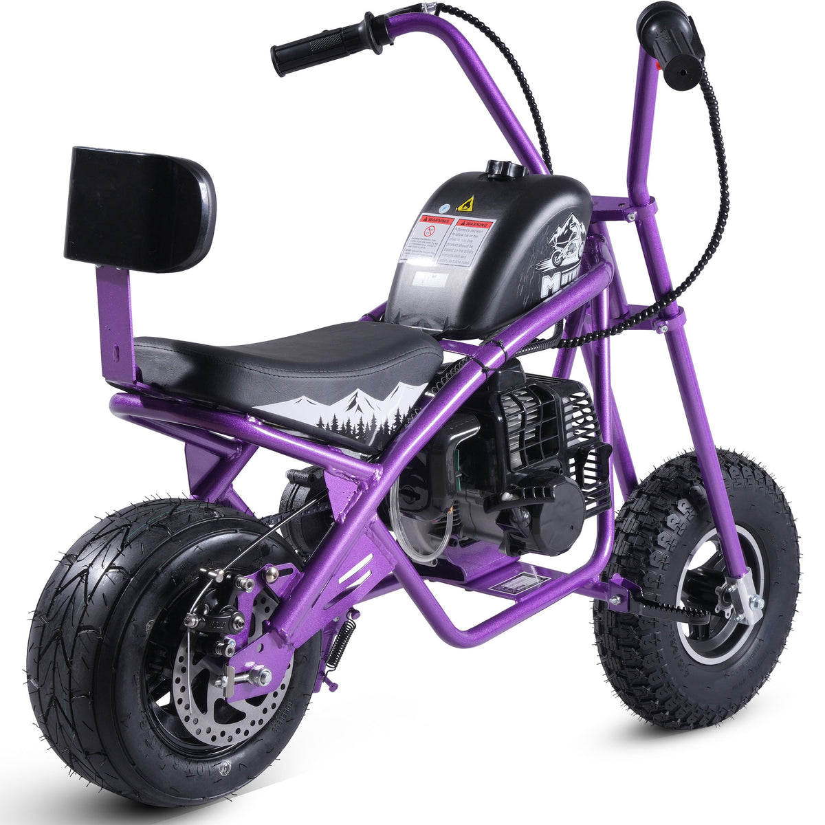 MotoTec 49cc Gas Mini Chopper V2 Purple