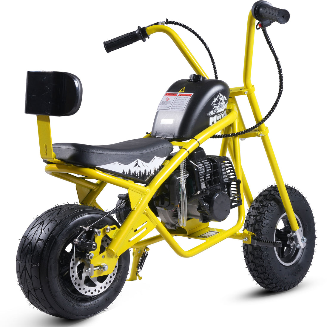MotoTec 49cc Gas Mini Chopper V2 Yellow