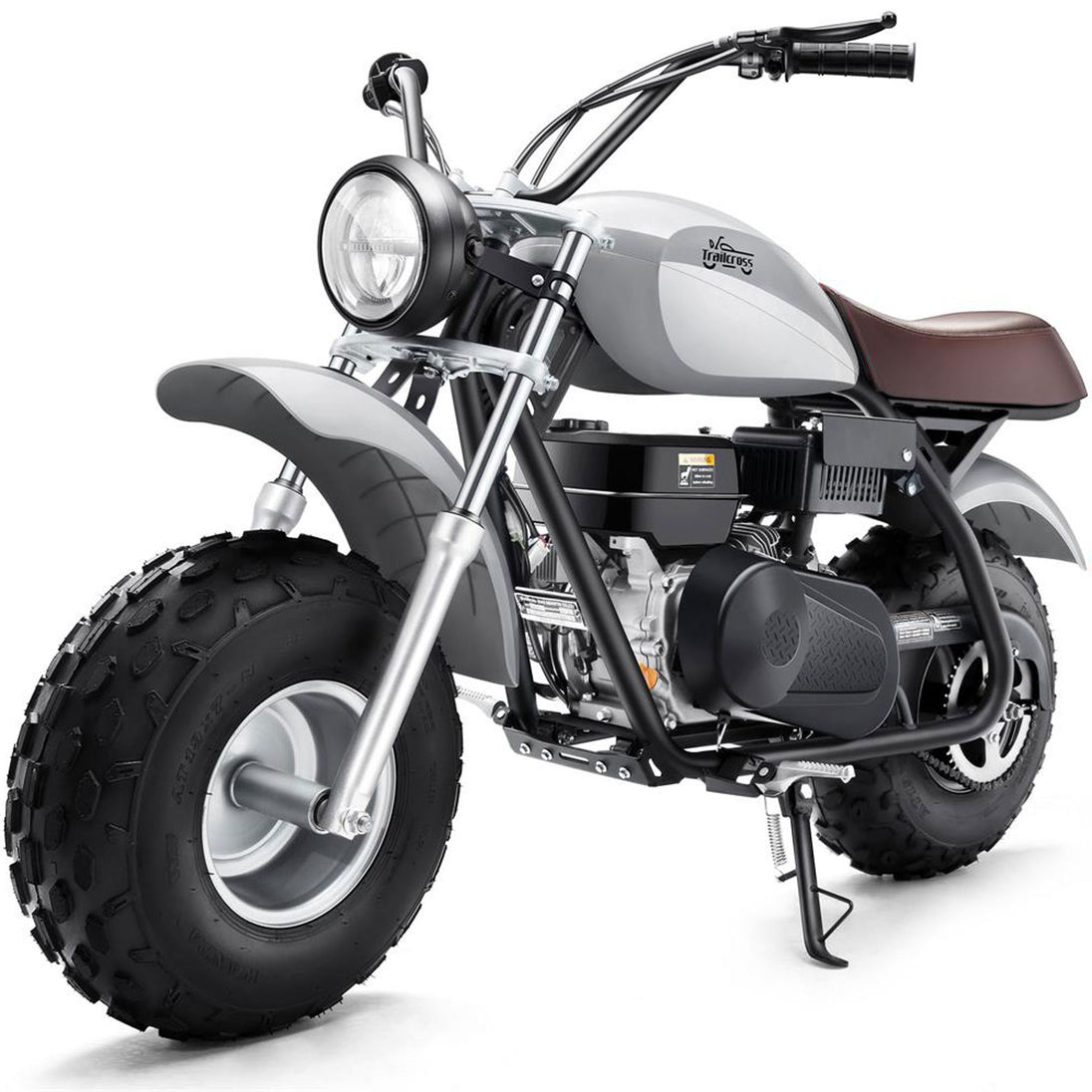 MotoTec 200cc 6.5HP Trailcross Gas Powered Mini Bike - Recreational Off-Road Use Only