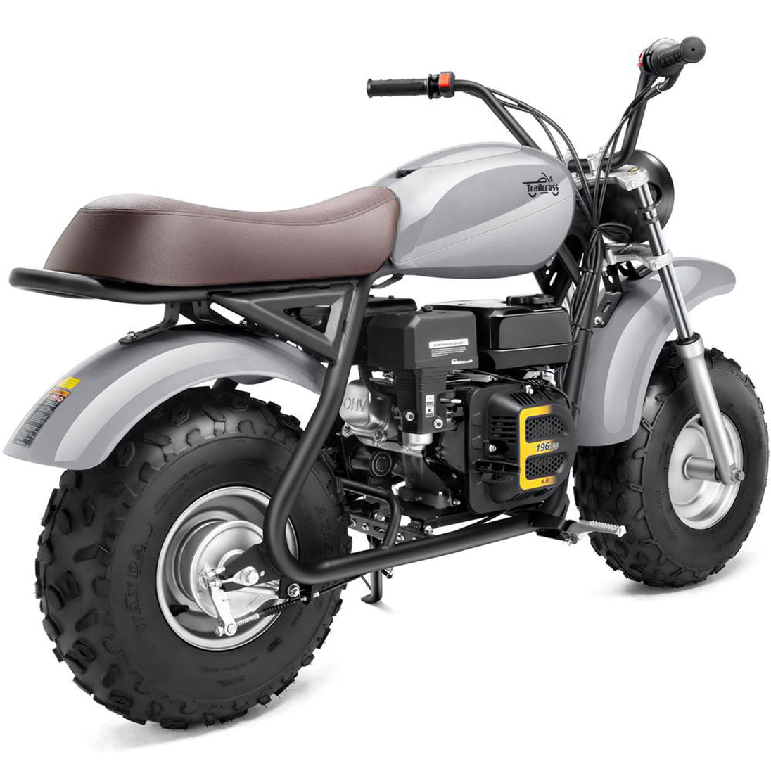 MotoTec 200cc 6.5HP Trailcross Gas Powered Mini Bike - Recreational Off-Road Use Only