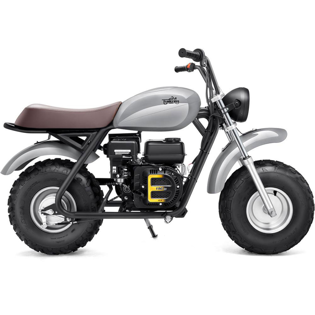 MotoTec 200cc 6.5HP Trailcross Gas Powered Mini Bike - Recreational Off-Road Use Only