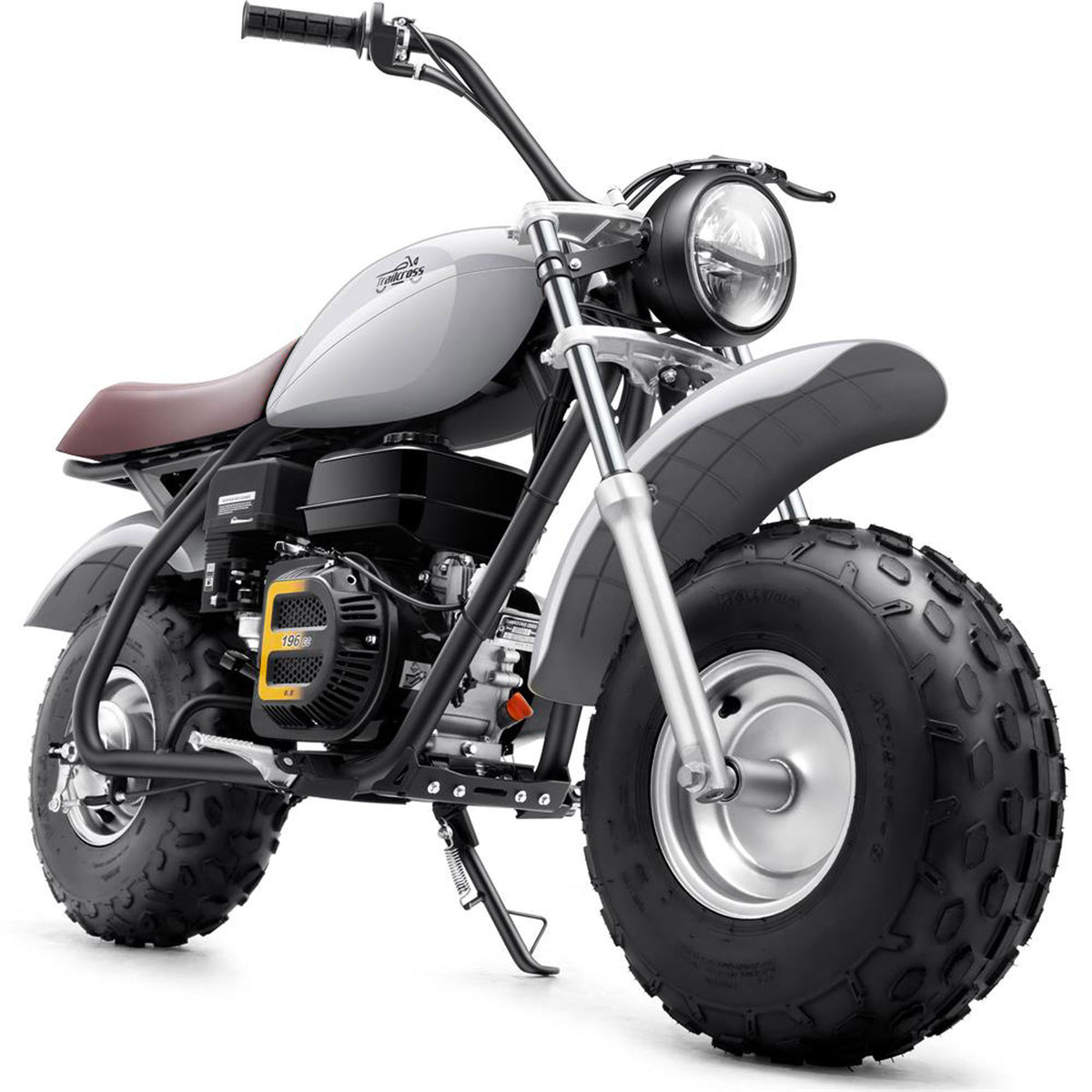 MotoTec 200cc 6.5HP Trailcross Gas Powered Mini Bike - Recreational Off-Road Use Only