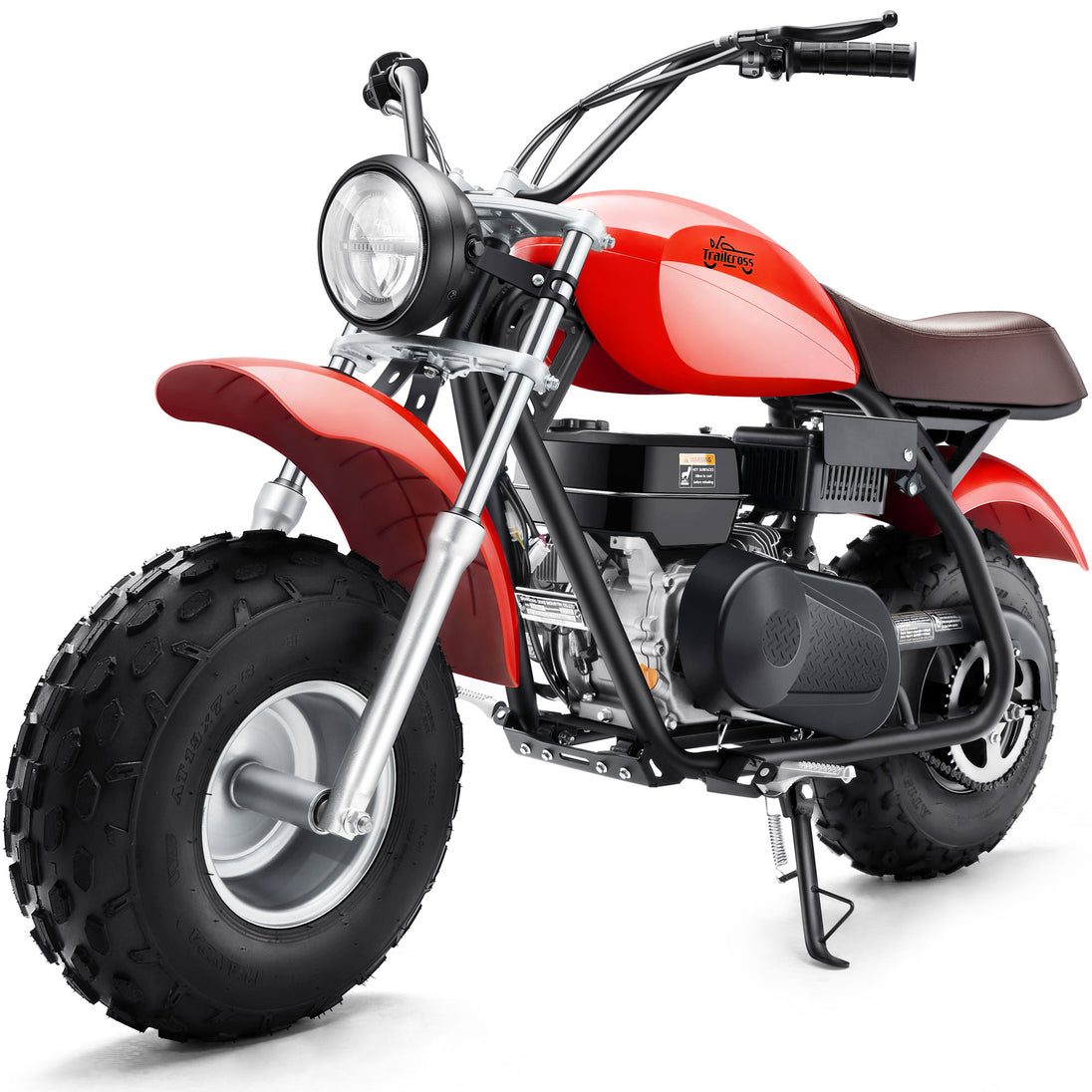 MotoTec 200cc 6.5HP Trailcross Gas Powered Mini Bike - Recreational Off-Road Use Only