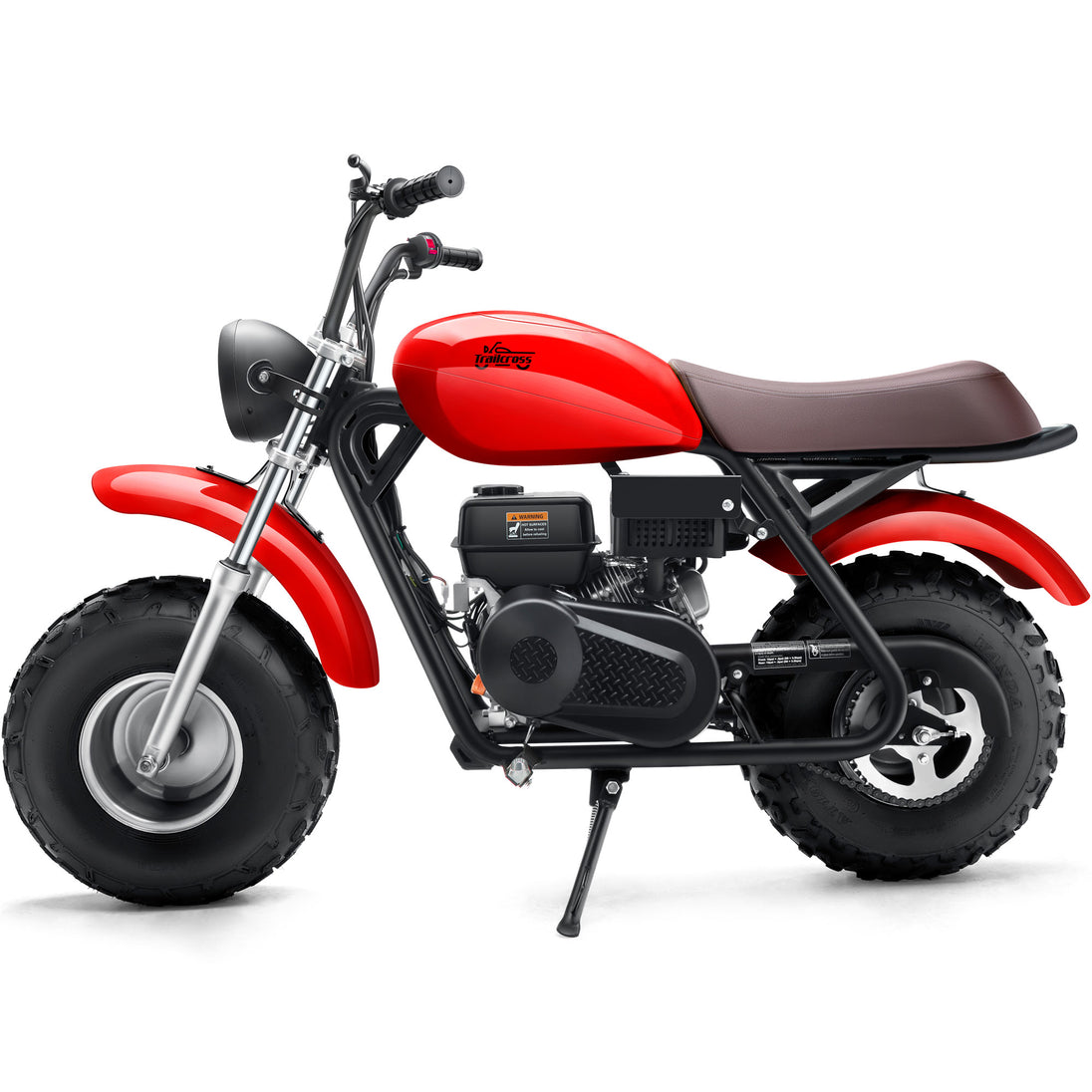 MotoTec 200cc 6.5HP Trailcross Gas Powered Mini Bike - Recreational Off-Road Use Only