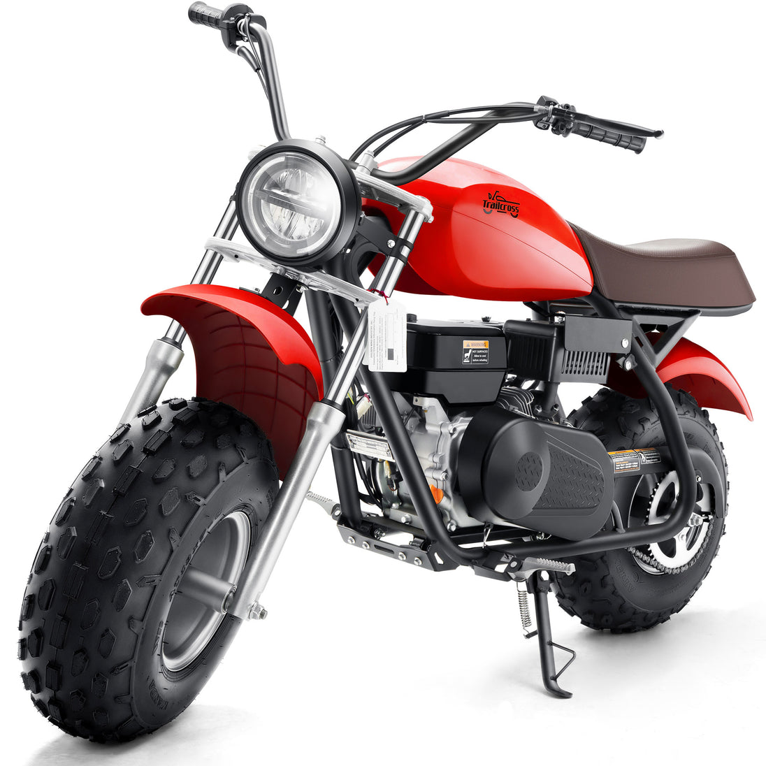 MotoTec 200cc 6.5HP Trailcross Gas Powered Mini Bike - Recreational Off-Road Use Only