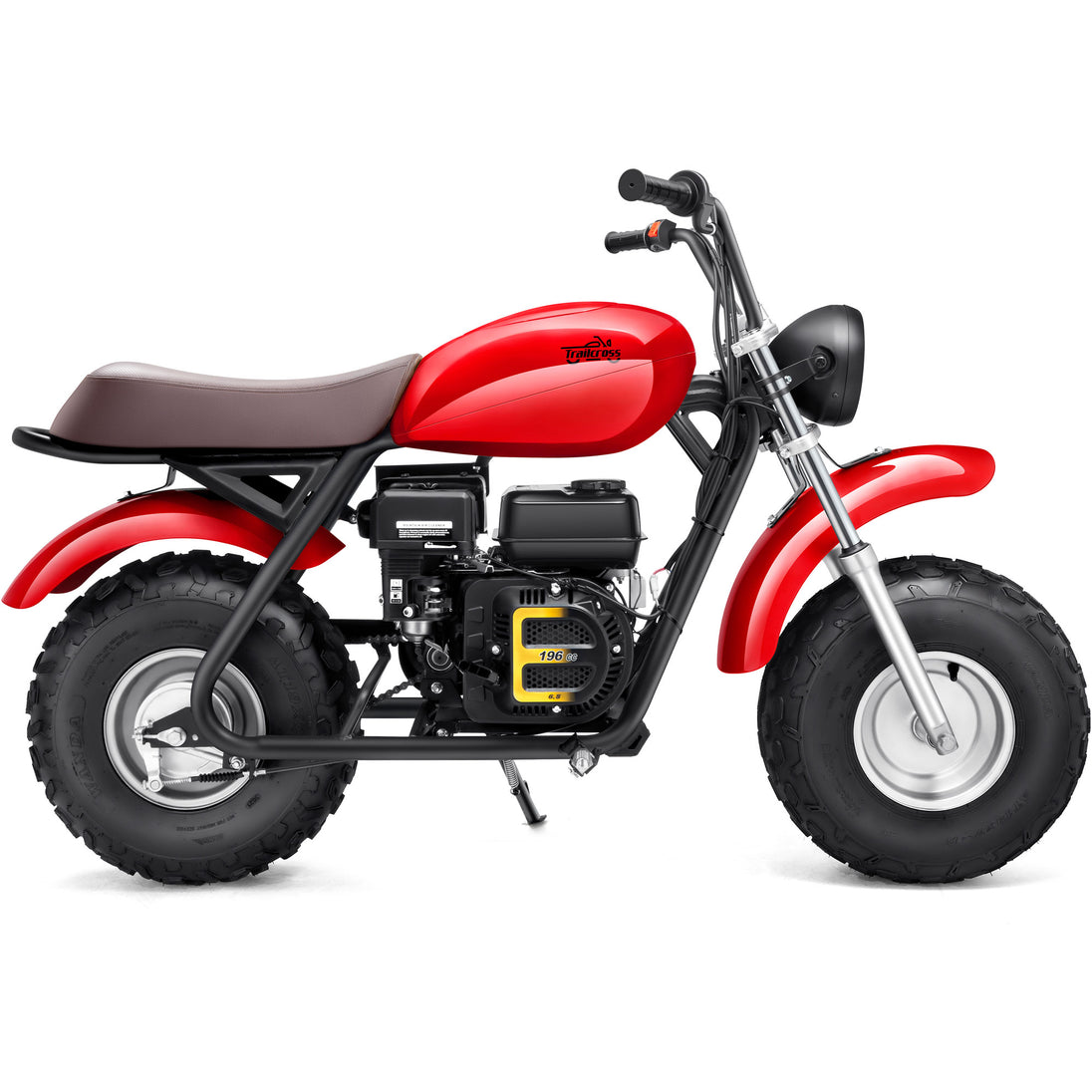 MotoTec 200cc 6.5HP Trailcross Gas Powered Mini Bike - Recreational Off-Road Use Only