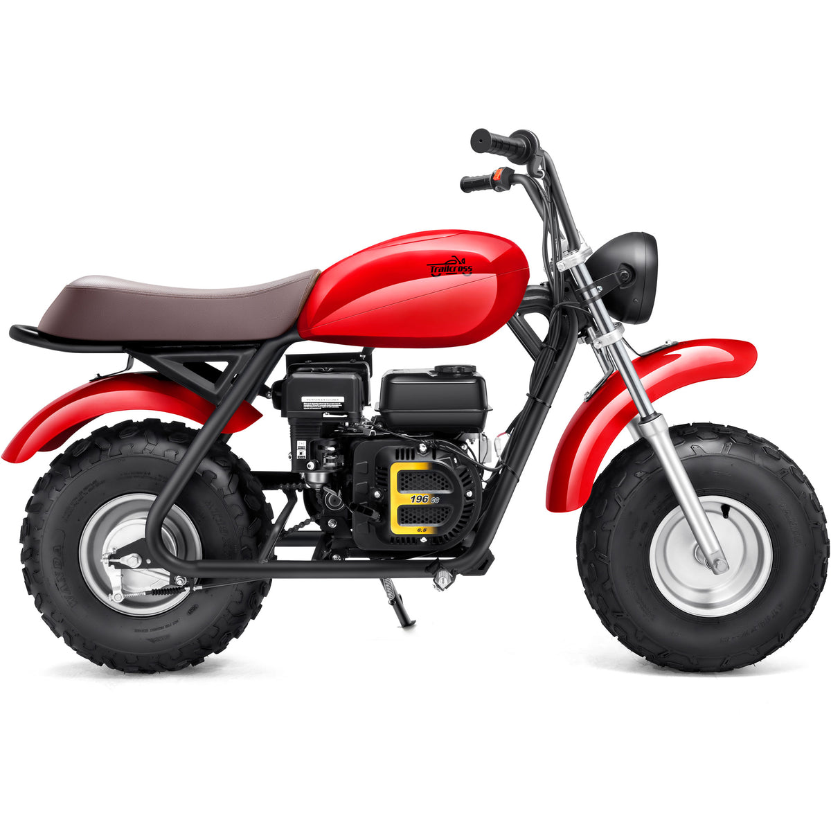 MotoTec 200cc 6.5HP Trailcross Gas Powered Mini Bike - Recreational Off-Road Use Only