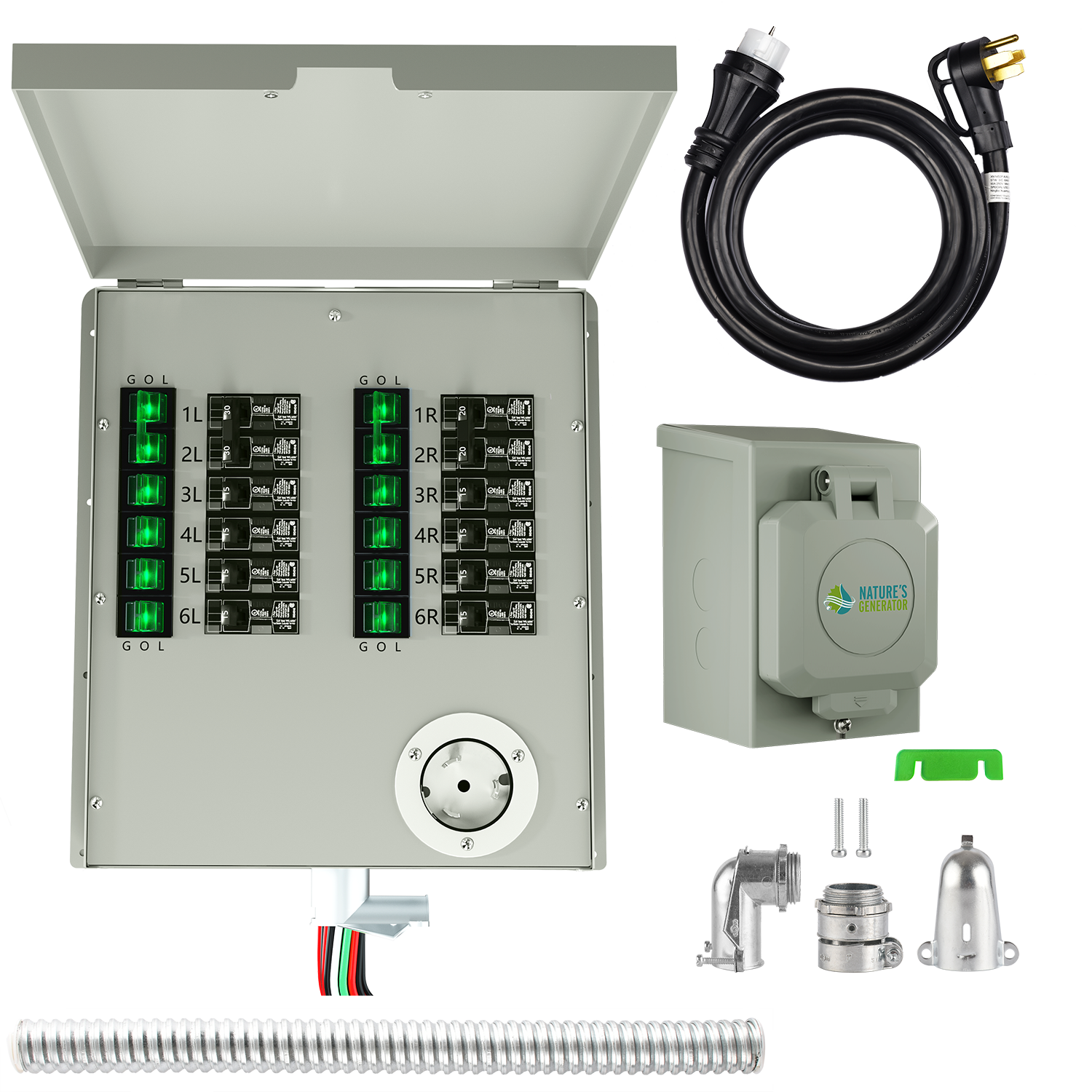 Nature's Generator 12-Circuit 120/240V 50A Non-Automatic Transfer Switch