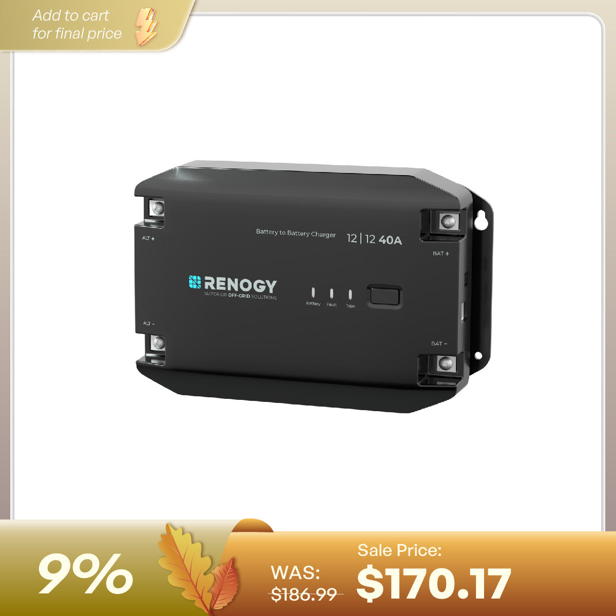 Renogy 12V DC to DC Battery Charger