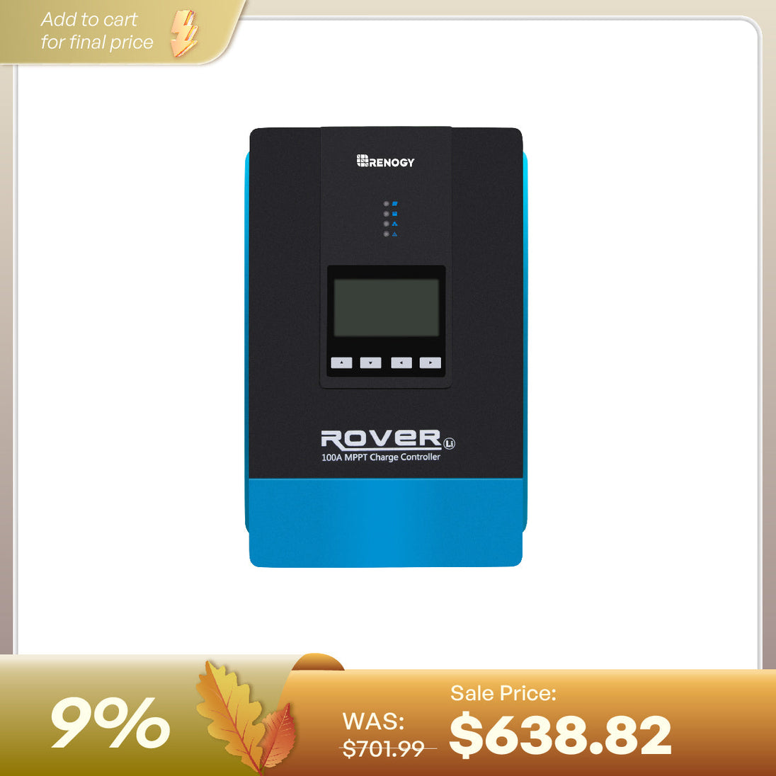 Renogy Rover 100 Amp MPPT Solar Charge Controller