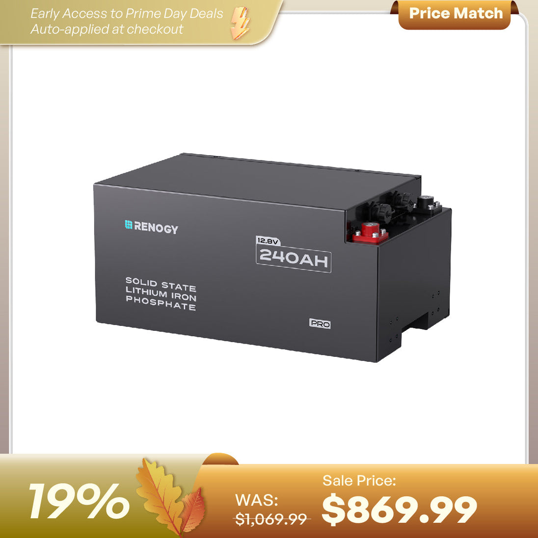 Renogy Pro S1 12V LiFePO4 Battery
