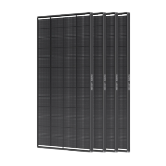 Three black metal grid panels on a white background