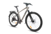 Gray electric bike with black details on a white background