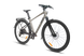 Gray electric bike with black details on a white background
