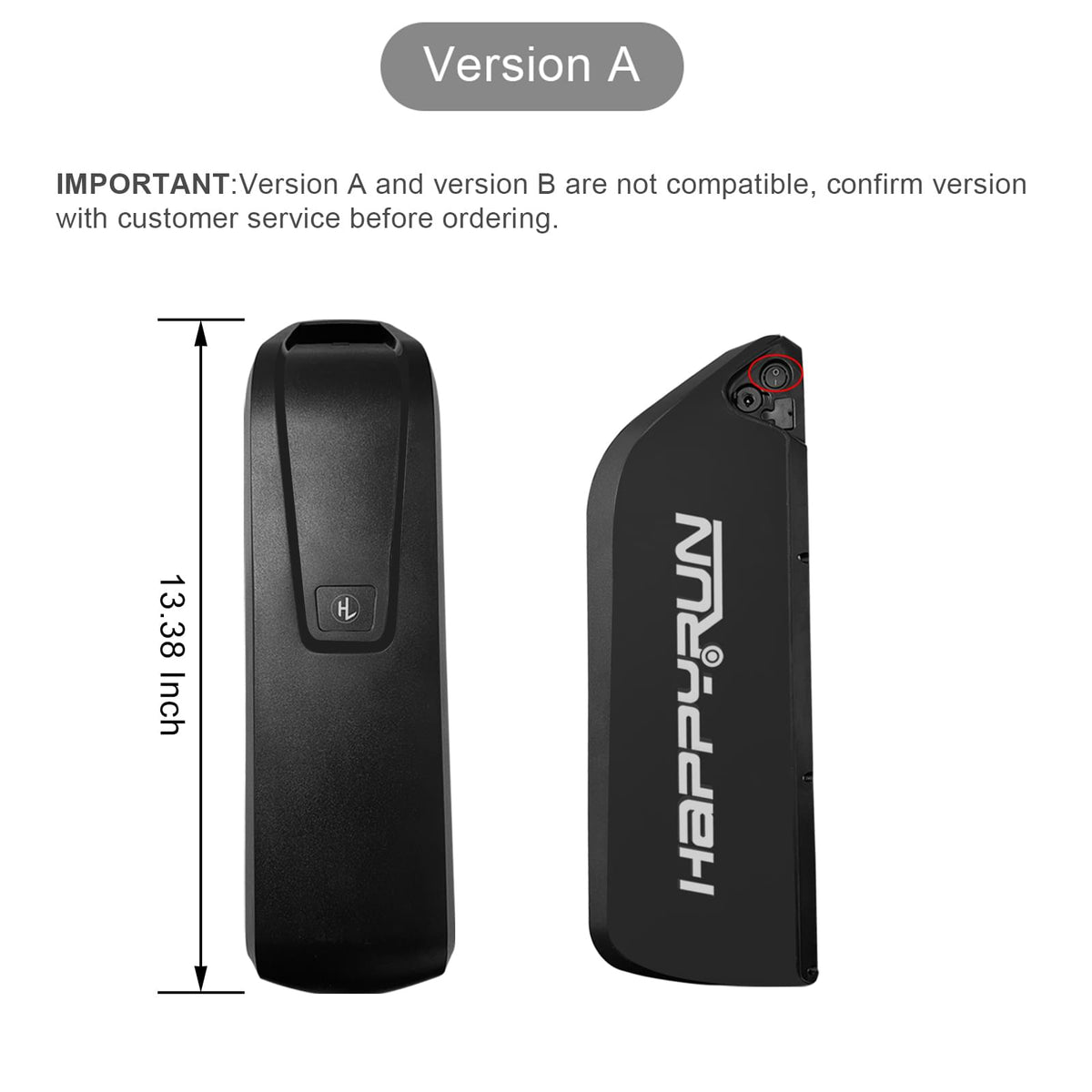 HappyRun Removable Long-Range E-Bike Battery